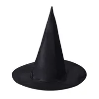 Halloween Witch Hat Masquerade Black Wizard Hat Adulto Criança Cosplay Costume Acessório Halloween Party Assistente Cosplay Prop Cap