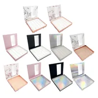 Falska ögonfransar Portable Lash Book Storage 10 Par Lahses Hållare Container Organizer Paper Makeup Display Box Travel