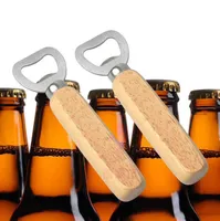 Holzgriff Bier Flaschenöffner Einfache No Loch Edelstahl Flaschenöffner Kreative Einfache Home Bar Flaschenöffner