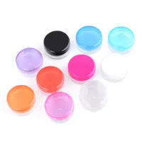 3G / 5G Plastica Cosmetic Jar Bottles Trucco Cream Nail Art Bead Container contenitore contenitore round bottiglia custodia