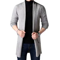 Favocent Mäns Tröjor Höst Casual Solid Strikkad Manlig Cardigan Designer Homme Sweater Slim Monterad Varm Kläder 211108