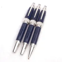 High quality Gift Pen Limited edition Exupery Signature Blue Black Wine red Resin Roller Ballpoint Fountain pens Writing office school supplies with Serial number