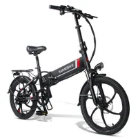 [US EUストック] 20LVXD30スマートフォールディング電気モープバイク自転車350W 20インチタイヤ10AHバッテリー