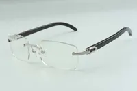 2021 남자를위한 새로운 스타일 안경 프레임 하이 엔드 디자이너 안경 3524012 자연 검은 버팔로 뿔 안경 프레임, 크기 : 36-18-140