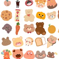 90 hand account protectors stickers small fresh cartoon cute girl heart animal diary mobile phone decorative stickers BY DHL