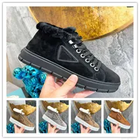 2022 Diseñador de lujo Dormir zapatos de lana zapato de cuero de gamuza botas de invierno con caja