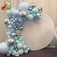 DIY Macaron Mavi Balonlar Zincir Seti Garland Kemer Kiti Bebek Duş Doğum Günü Düğün Parti Dekorasyon Yetişkin Modelleme Ballon X0726