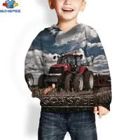 Men&#039;s Hoodies & Sweatshirts SONSPEE Farm Tractor Car Parent Child 3D Print Children Hoodie Harajuku Casual Fashion Trend Oversize Boys Girls