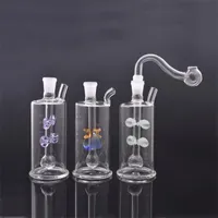 Mini bubbler Glass Bong WATER PIPE BONGS small dab rig wholesale cheap beaker bong with glass oil burner pipe and hose