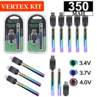 Vertex 350 mah ön ısıtma şarj cihazı kitleri Gökkuşağı ön ısıtma vape kalem ayarlanabilir voltaj piller VV 510 iplik kartuşları