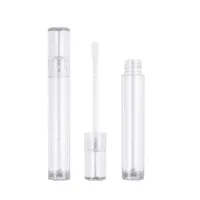 5ml Empty Lip Gloss Tubes bottle Clear Mini Refillable Lips Balm container with brush Plastic cosmetic packaging bottles