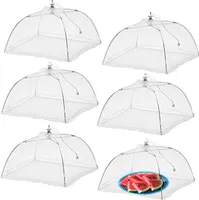 المنبثقة شبكة الغذاء يغطي الجدول الديكور مظلة خيمة للأطراف في الهواء الطلق النزهات bbqs القابلة للطي 17 بوصة X17 أدوات المطبخ