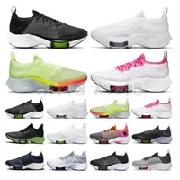 2022 Zoom Tempo NEXT% Fly knit Men Running Shoes Grey White Black Electric Green Glacier Blue Jogging Sports Trainers Zoomx Barely Rose Guava Ice Runners Sneakers
