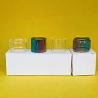 Normale bol glazen buis tas voor smok tfv18 mini 6.5 ml tank duidelijke regenboog bubble fatboy convex vervanging buizen met 1pc 3pcs 10pcs box retail pakket