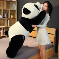 Jumbo 200cm Panda Panda Peluche Peluche Toy Giant mignon mignon mignon mignon couché oreiller poupée pour fille fille cadeau cadeau maison décoration dy50940