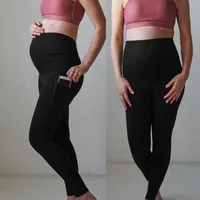 Женские спортивные брюки чистые цветные легинги без родительства бесшовные йоги брюки протяженные брюки беременности тренировки тренировки