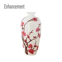 Jingdezhen Antik Çin Porselen Klasik Çin Vazo Kaolin Çiçek Vazo Ev Dekor El Yapımı Erik Çiçekleri Vazolar SH190925