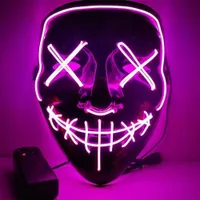 El Wire Mask Skull Ghost Face Flash Glödande Halloween Cosplay Led Party Masquerade Masks