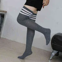 جديد نساء الجوارب أزياء جوارب عارضة القطن الفخذ عالية أكثر من الركبة القطن الجوارب عالية الفتيات إمرأة أنثى طويلة الركبة جورب G220223