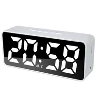 US stock Smart APP Digital Alarm Clock with 100 Colors LED White273R