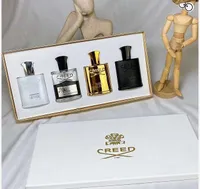 Creed Perfume 30ml 4pcs Aventus Millesime Imperial Green Irish Tweed Silver Mountain Water Parfum Conjunto de regalo para el hombre Ambientador Largo olor a espray