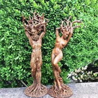 Декоративные объекты статуэтки лес бог и богиня статуя наружные украшения смолы статуэтка орнамент сад арт скульптура дома RRD12420