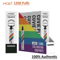 Authentic HQD CUVIE PLUS Disposable 1200 Puffs Electronic Cigarettes Pod Device Vape Pen Kit 950mAh 5ml Pre-filled