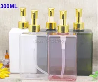 300ml 2 5 10pcs Cosmetic Makeup Remove Liquid Refillable Bottle, PETG Plastic Square Body Lotion Container, Beauty Shampoo Tube Storage Bott