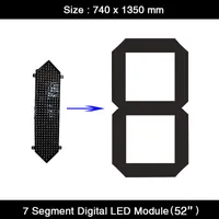 HD 52 "Zoll weiß rot gelb grüne Farbe 7 / sieben Segmentziffern LED-Anzeigemodul für angepasste LED-Gaspreiszeichen