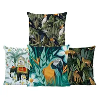 Yastık / Dekoratif Yastık Egzotik Ev Süslemeleri Yastık Çiçek Orman Tropikal Yaprakları Palmiye Hayvan Kaplan Leoparlar Yastık Örtüsü