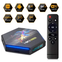 Android 11.0 Scatola TV DDR4 8 GB 64 GB HK1 RBOX R2 RK3566 Quad Core Core 4G32G 4G 64G 8K Smart Media Player 1000m 2.4 / 5G Dual Band WiFi Bluetooth 4.0 TVBox Android11 ​​USB 3.0