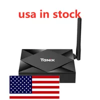الولايات المتحدة الأمريكية في الأسهم Tanix TX6S الروبوت 10 صندوق تلفزيوني Allwinner H616 4GB 32GB 2.4 جيجا هرتز 5 جيجا هرتز WiFi 6K البث وسائل الإعلام مشغل