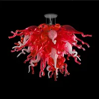Modern Bedroom Chandeliers Nordic Lamps Hand Blown Glass Crystal Store Villa Restaurant Living Room Lights 24 Inches