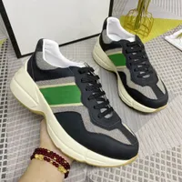 2022 High Quality Leather Fad Print Running Shoes Designer Handsome Daddy Shoes Shock Absorption Breathable Platform Sneakers Luxury Tennis Shoe Outdoor Trainers