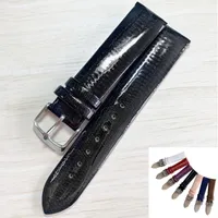 Assista Bandas Colorido Patente Genuine Strap de Couro Aço Inoxidável 12 14 16 18 20 22mm Banda Acessórios Braceletes Watchbands