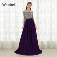 Casual Dresses Wepbel Plus Size Slash Evening Party Sexy Off-Shoulder Women Dress High Waist Long Sleeve Big Swing Vedtidos