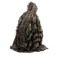 Hunting Sets Camo 3D Leaf Cloak Yowie Ghillie Breathable Open Poncho Type Camouflage Birdwatching Windbreaker Sniper Suit Gear1