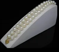 Exquisite Orygine100% Natural 7-8mm White Akoya Pearl Necklace 18 cali