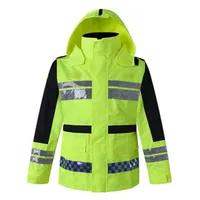 Wholesale high quality reflective coat adult rain jacket winter and pant waterproof work jacket personal protective equipment workplace safety for Man Woman