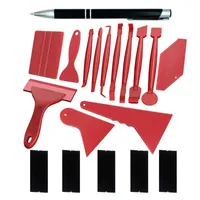 Outils d'artisanat Red Portable Felt Edge Speolee Car Wrap Application Tool Scraper Decal Auto Cleaning Brush Accessoires