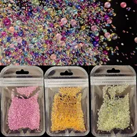 Nail Art Caviar Beads Colorful Mix Water Bubble Crystal Tiny 0.4-3mm Rhinestones Mermaid glass bead Strass Shiny 3D Decorations Manicure