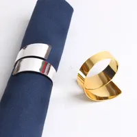 6 unids simple y elegante hotel moderno servilleta hebilla anillo de servilleta nuevo estilo chino estilo europeo sala de servilleta anillo de paño anillo 210316