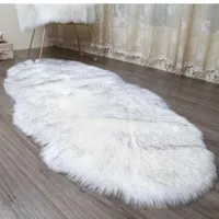 Alfombras Multi color imitación de la piel de oveja alfombras y alfombras para la sala de estar suave silla cálida cubierta de piso de casa