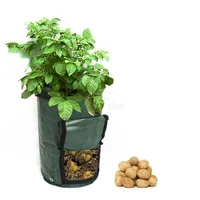 أكياس التخزين أكياس البطاطا تنمو، دائم 7 جالون الغراس مع رفرف الوصول، سرير حديقة مرفوعة لزراعة الخضروات، تارو، الفجل