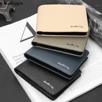 Wallets Baellerry Men Male Purse Top Layer Cow Vintage Crazy Horse PU Leather Monedero Wallet Student Thin1