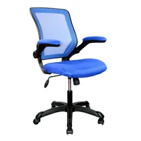 Cadeira de escritório de trabalho de malha de móveis comerciais de estoque com flip up braços, azul A52