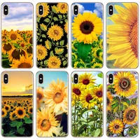 Fashion Beautifuls Luxury Flower Phone Cases Beautiful Sunflower Case Floral Soft TPU Cover per Apple 7 8plus xr x max 11 12 13 Pro