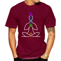 T-shirts Hommes Chakra Yoga Méditation Bouddhiste Namaste Spirituel Hommes T-shirt Noir T-shirt Cartoon T-shirt Hommes Unisexe 2021 Mode Tshirt