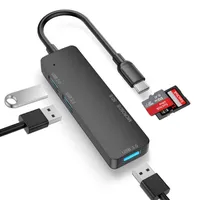 Moshible OTG USB C HUB Adattatore Thunderbolt 3 Tipo C USB Splitter TF SD Card Reader Hub 3.0 / 2.0 per Samsung Xiaomi MacBook Pro / Aria