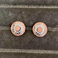2021 alta polido design clássico brincos de pingente pequeno tamanho CZ pedra rose brando de aço inoxidável para mulheres jóias por atacado